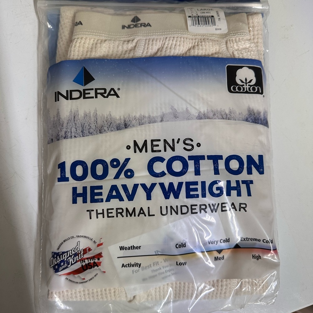 Indera Men's Heavyweight Thermal Underwear - large